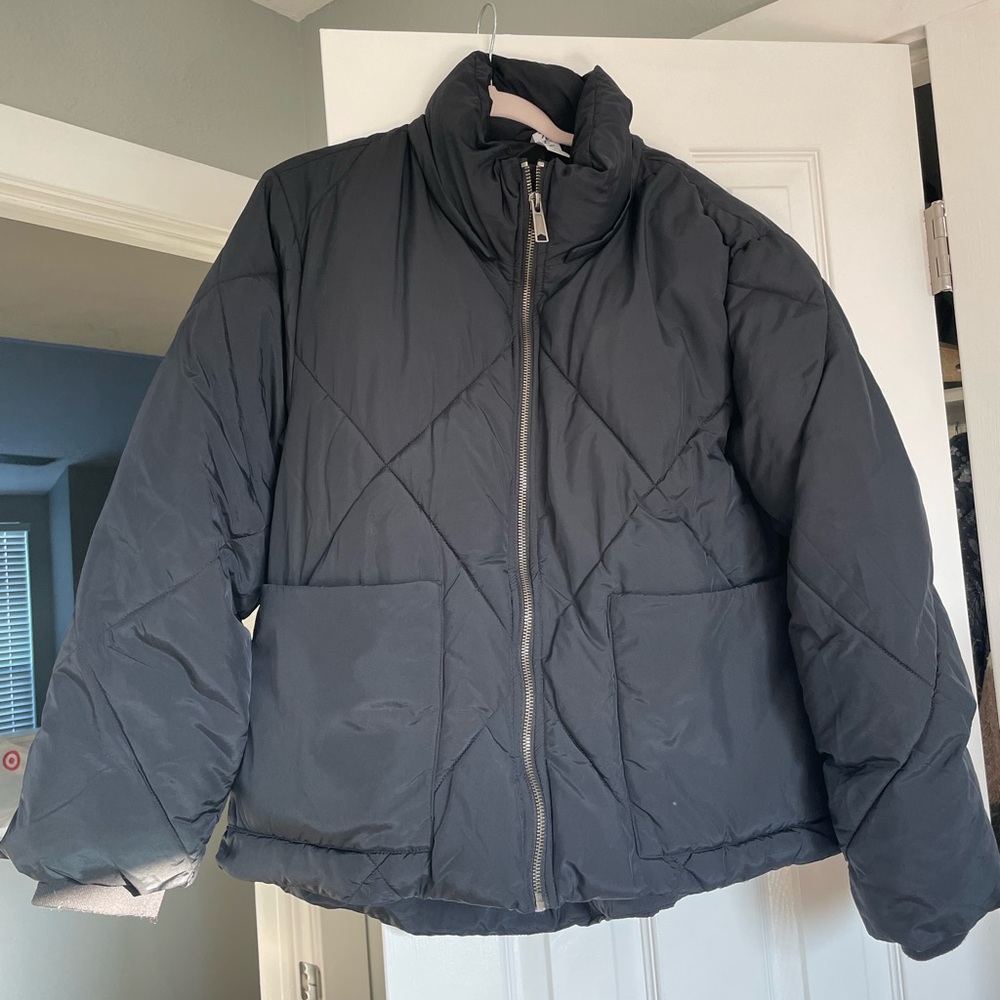 Free People Black Puffer Jacket